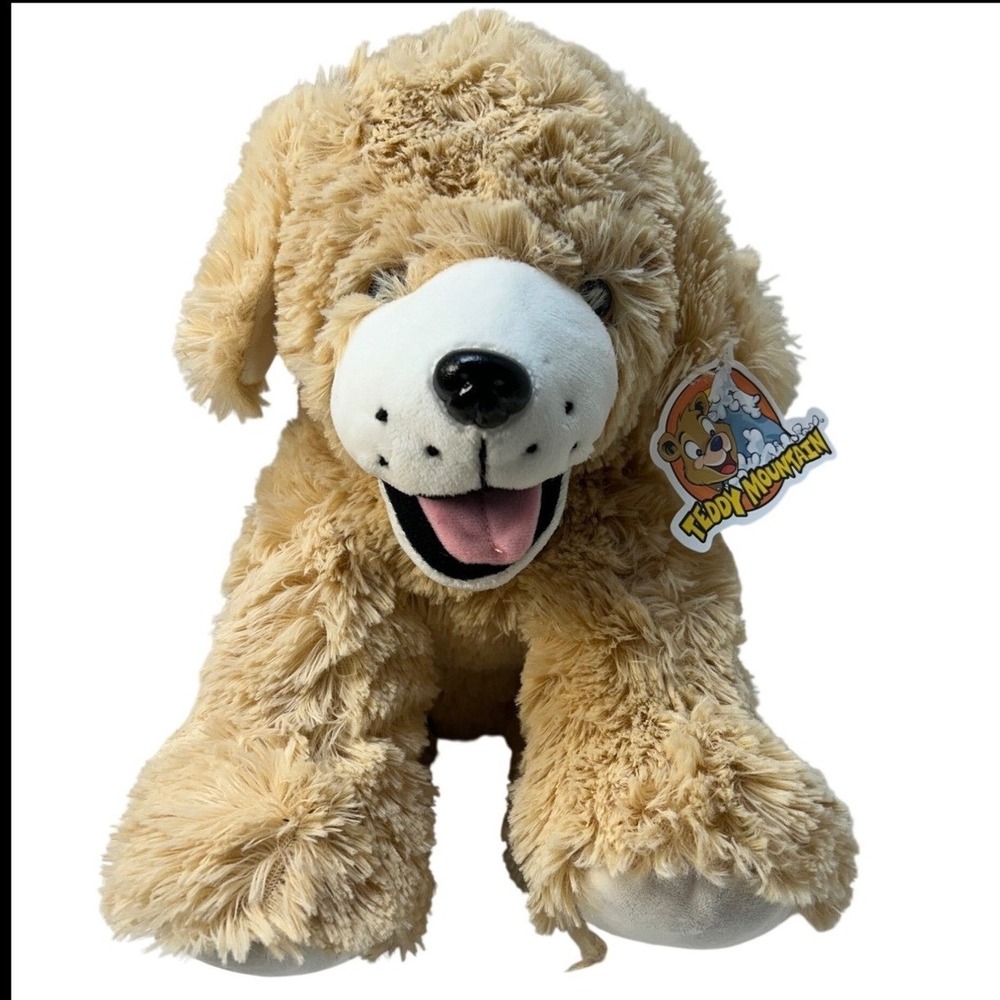 Teddy Mountain Goldie The Lab Retriever 16in Tan Plush Stuffed Animal Dog 0084